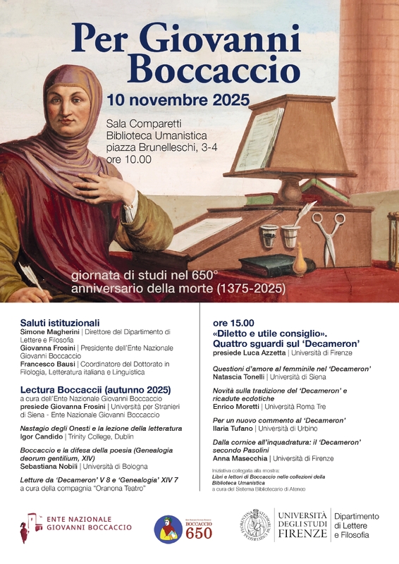 Per Giovanni Boccaccio. Nel 650° anniversario della morte (1375-2025)