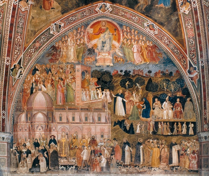 Andrea Bonaiuti, Particolare dell'affresco nel Capitolo della Chiesa di Santa Maria Novella a Firenze