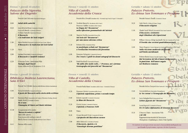 Boccaccio letterato