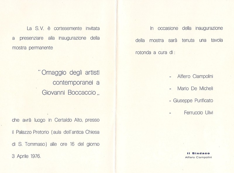 Omaggio degli artisti contemporanei a Giovanni Boccaccio